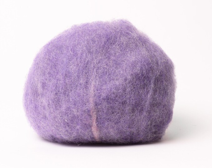 Crocus Petal Purple Wool Best for wet felting wool, Bergschaf wool, Tyrollean Tyrolean or mountain sheep wool - BureBure felting wool