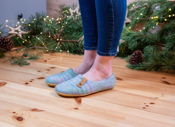 women's wool clog slippers