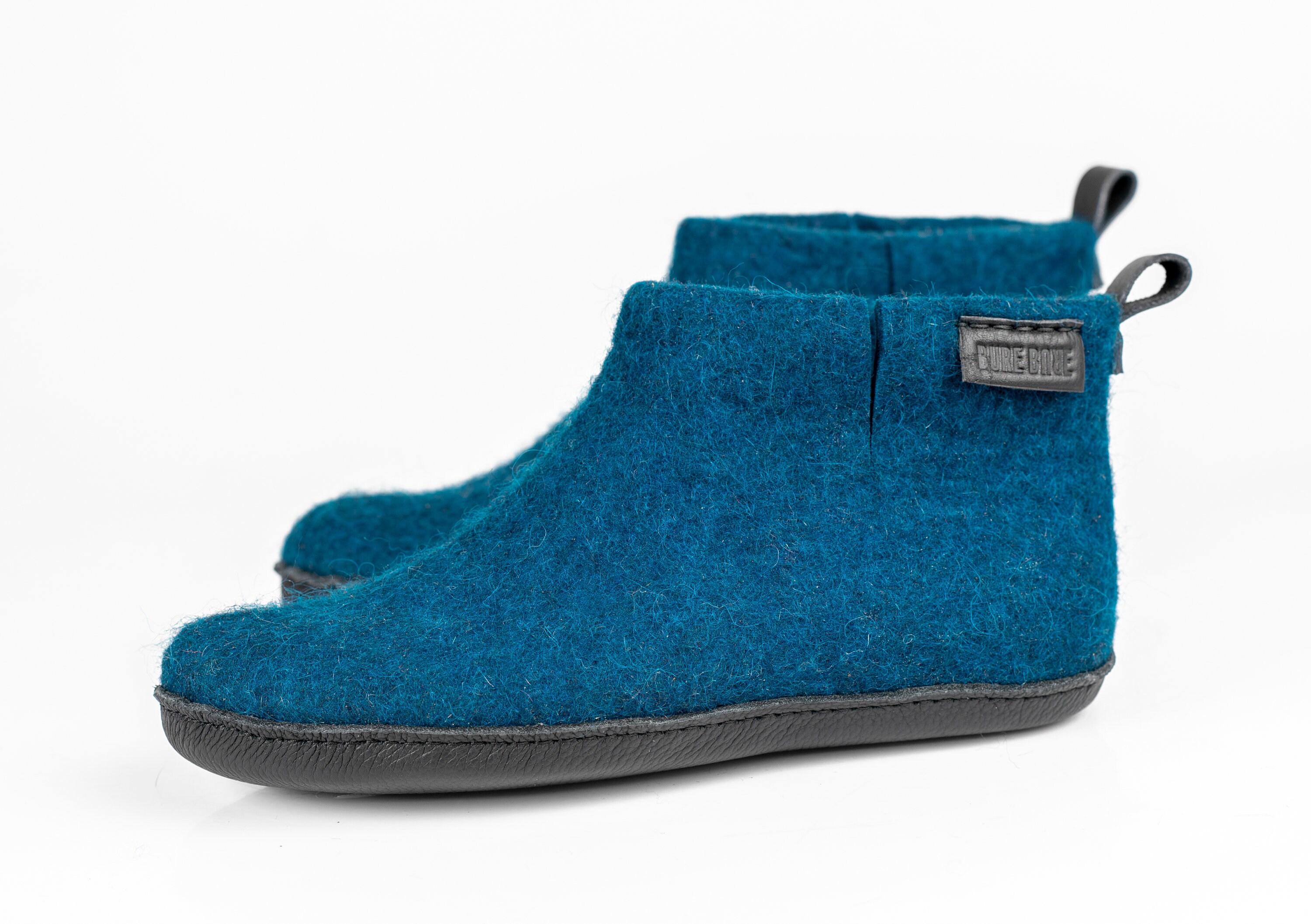 Dark Petrol WOOBOOT felted wool ankle 