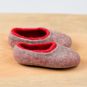 Playful walker wool slippers, Toddler home slippers, felted wool slippers for little kids, Walker gift wool slippers, non slip home shoes image 3