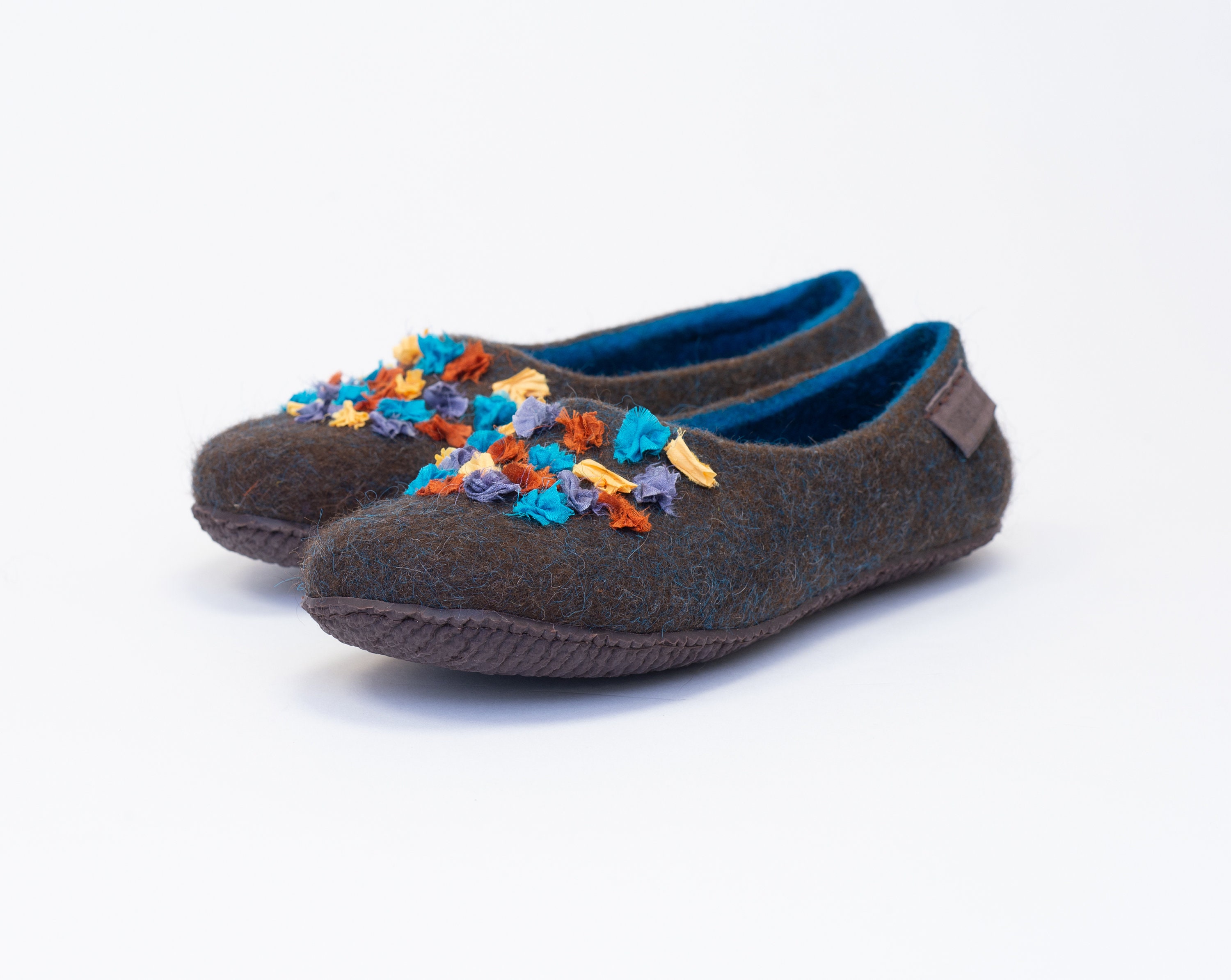 Buy Boiled Wool Slippers Boho Style Slippers for Women With Silk