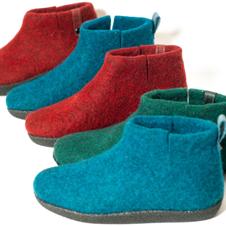WOOBOOT women cozy woolen boots slippers with pull loop Bure image 4