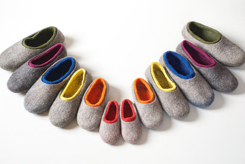 Playful walker wool slippers, Toddler home slippers, felted wool slippers for little kids, Walker gift wool slippers, non slip home shoes image 7