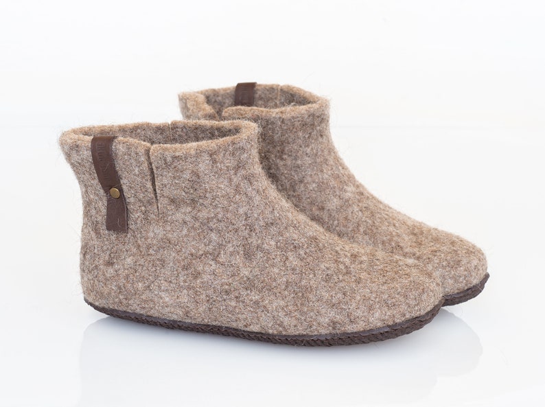 Dames natuurlijke wol laarsjes slippers Warme handgemaakte - Etsy Nederland