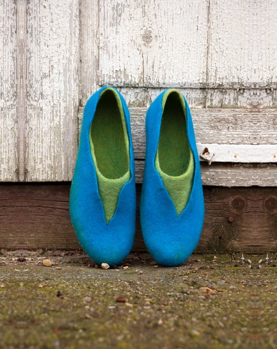 2in1 Lavender/Dark Pink | Felted Wool House Slippers For Women