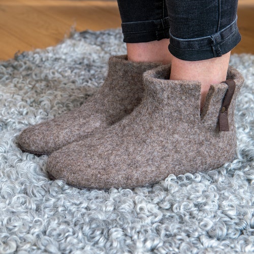 Warm Wool Ankle Slippers Boots for Men 