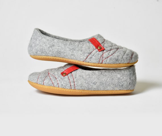 Buy Boiled Wool Slippers Women Slippers Wool House Shoes Gift