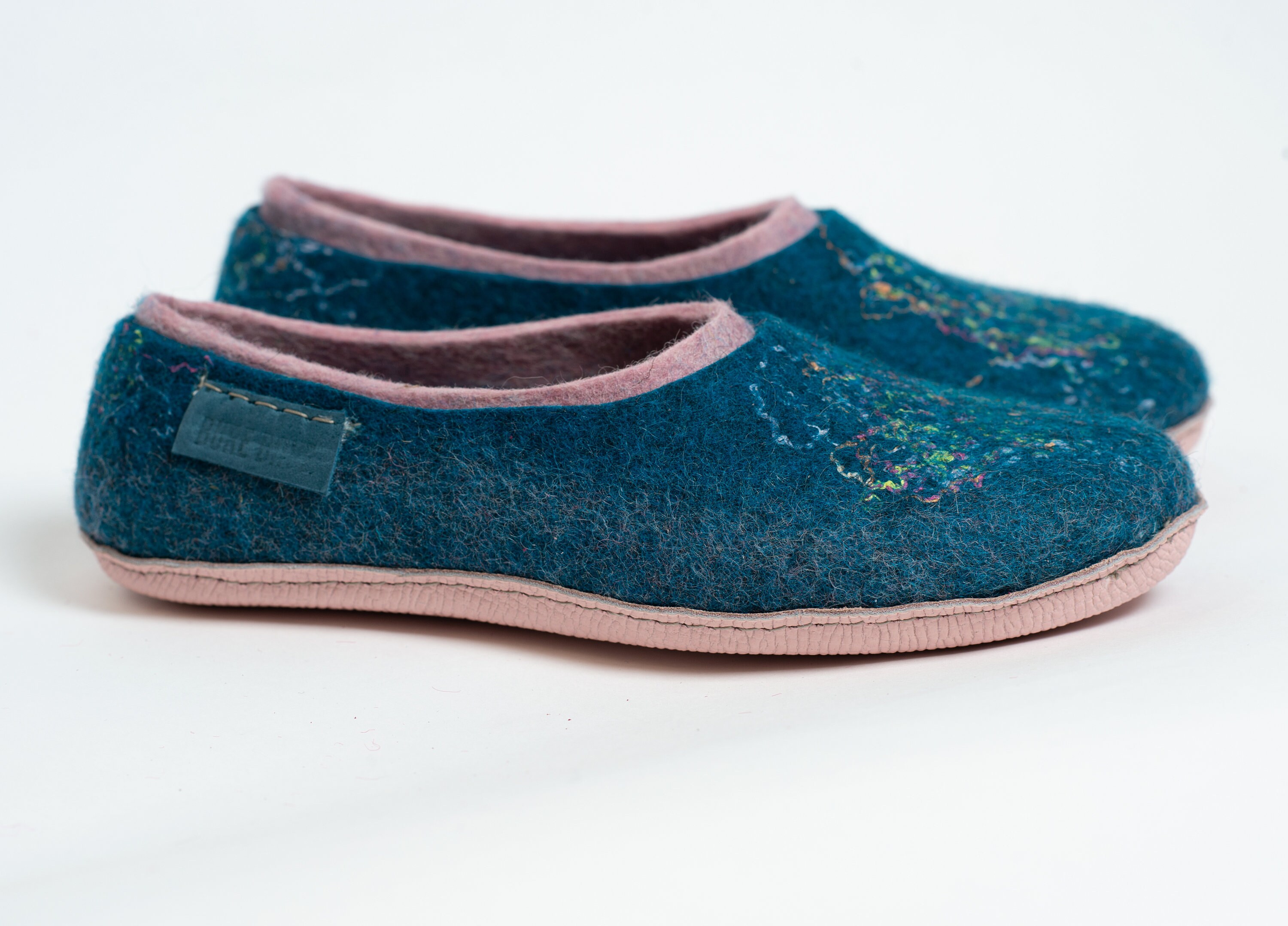 BureBure Men's Handmade Felted Wool Slippers - Strengthened With Linen, Eco-Friendly & Natural Materials