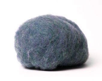 Peacock blue wet felting wool, Bergschaf wool, Tyrollean wool, Tyrolean wool, Mountain sheep wool, Felting supplies for felted slippers