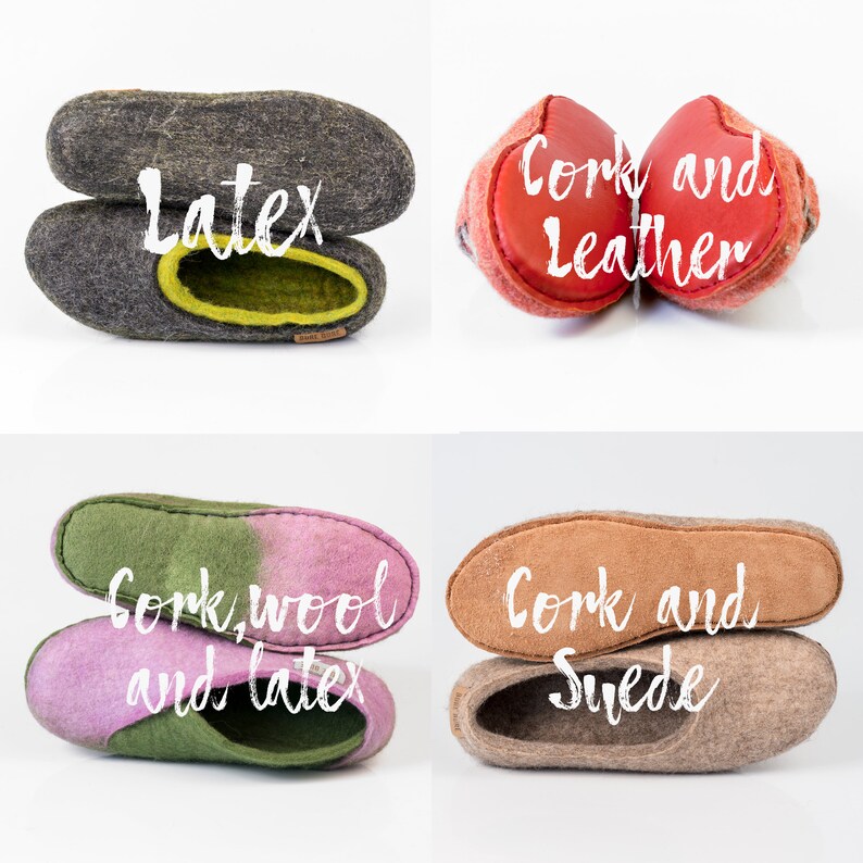 BureBure Handmade Felted Wool Women's Slippers Natural Warmth, Comfort, Thermoregulation and Breathability A Healthy Gift for Your Feet image 5