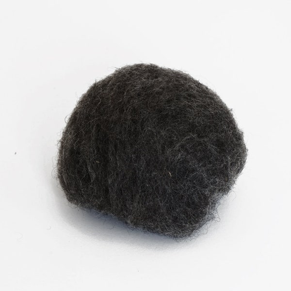 Laine gris foncé asphalte Idéal pour la laine de feutrage humide, la laine Bergschaf, la laine tyrolienne tyrolienne ou la laine de mouton de montagne - Laine de feutrage BureBure