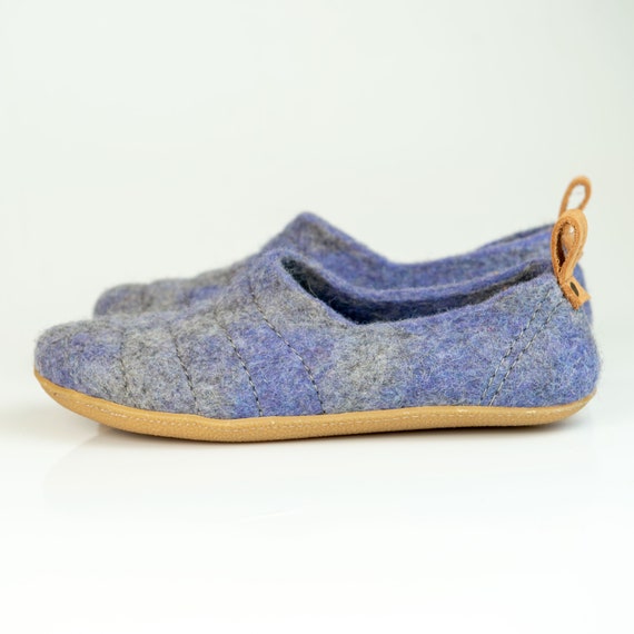 Felted Wool Men Shoes Handmade Men Slippers Cute House Shoes