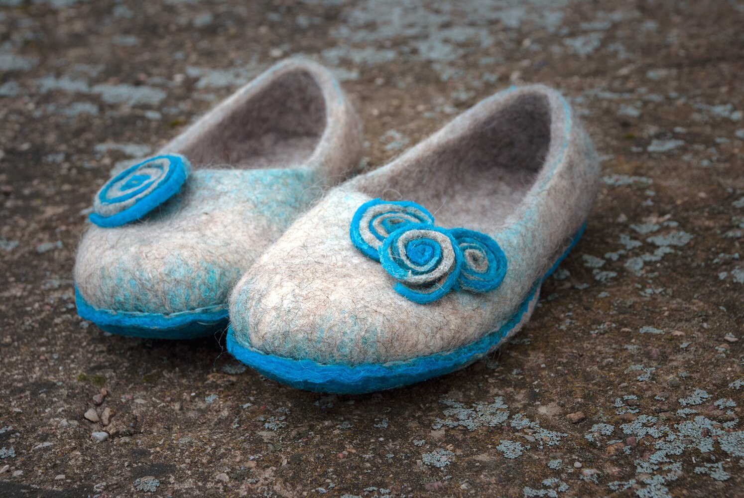 slippers turquoise