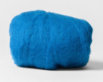 Turquoise blue felting wool, Bergschaf wool, Tyrollean wool for felted slippers, Pale Turquoise color, Tyrolean wool