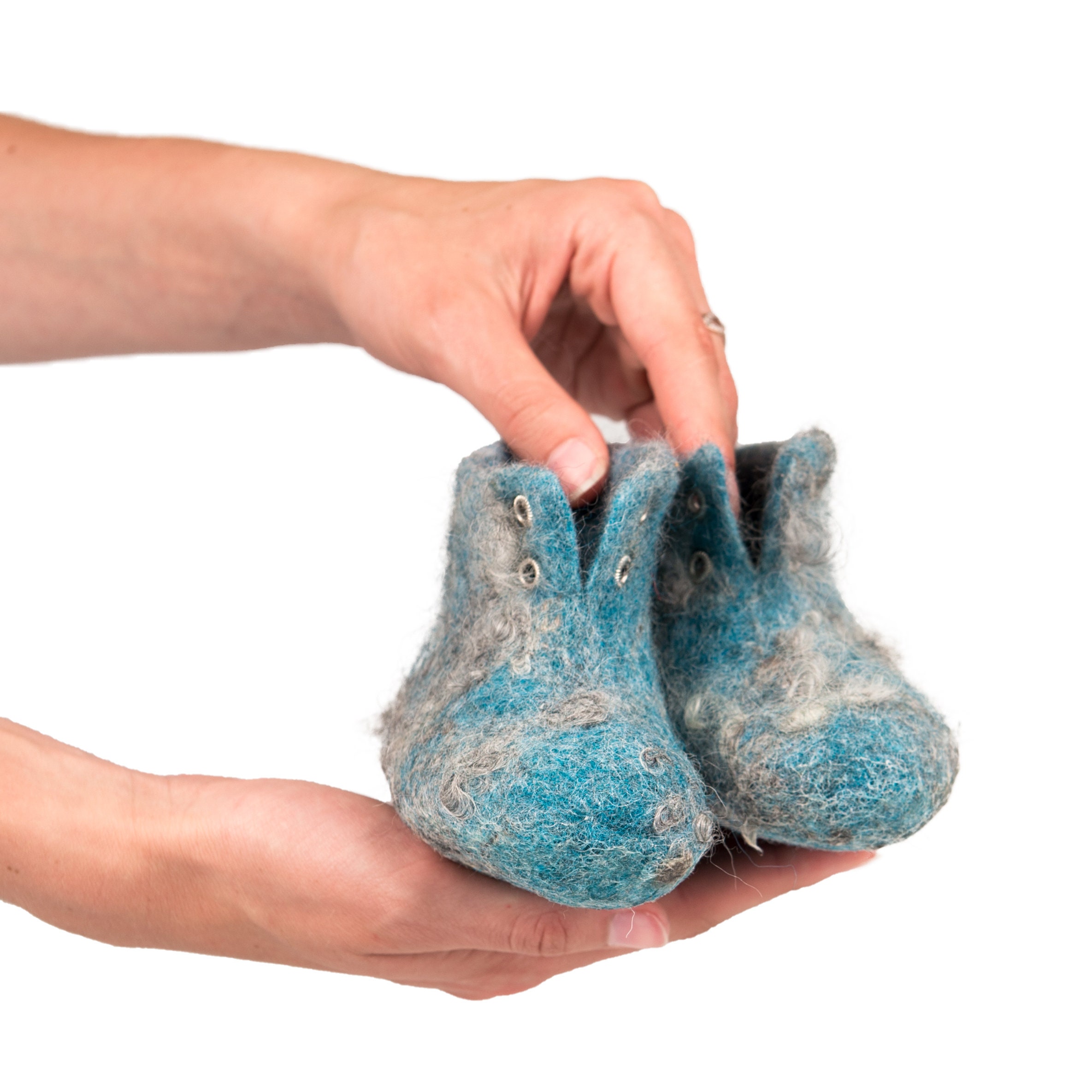 Cute Felted Baby Boy Boots With Grey Natural Wool Curls Toddler Shoes Cute Felted Baby Boy Boots With Grey Natural Wool Curls Toddler Shoes