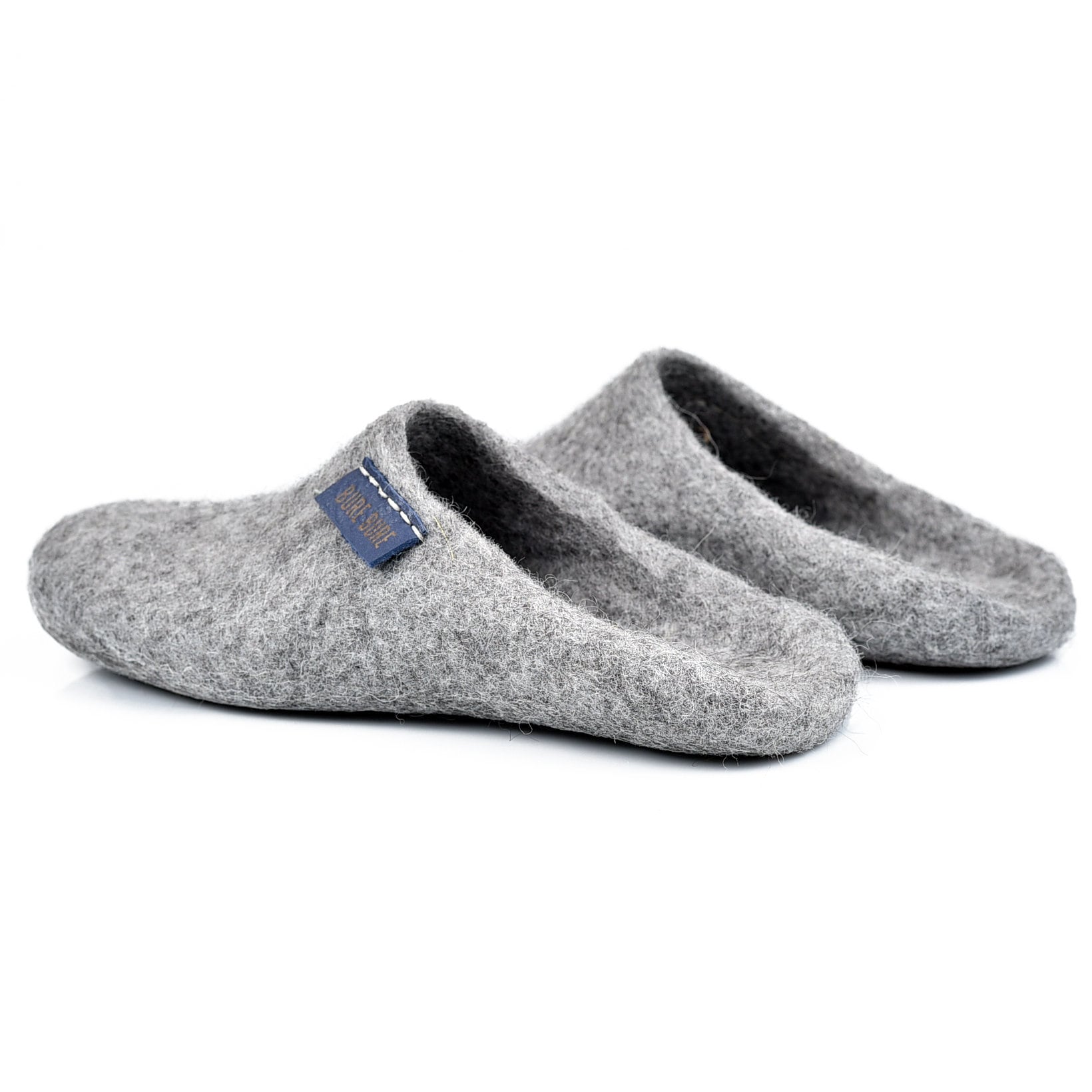grey slide on slippers