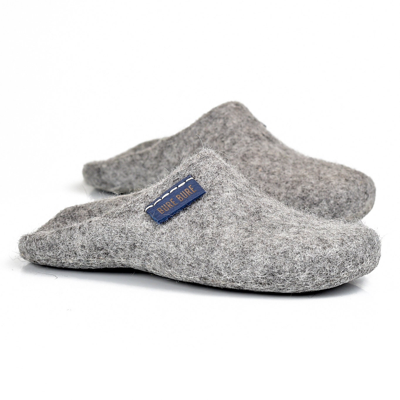 grey slide on slippers