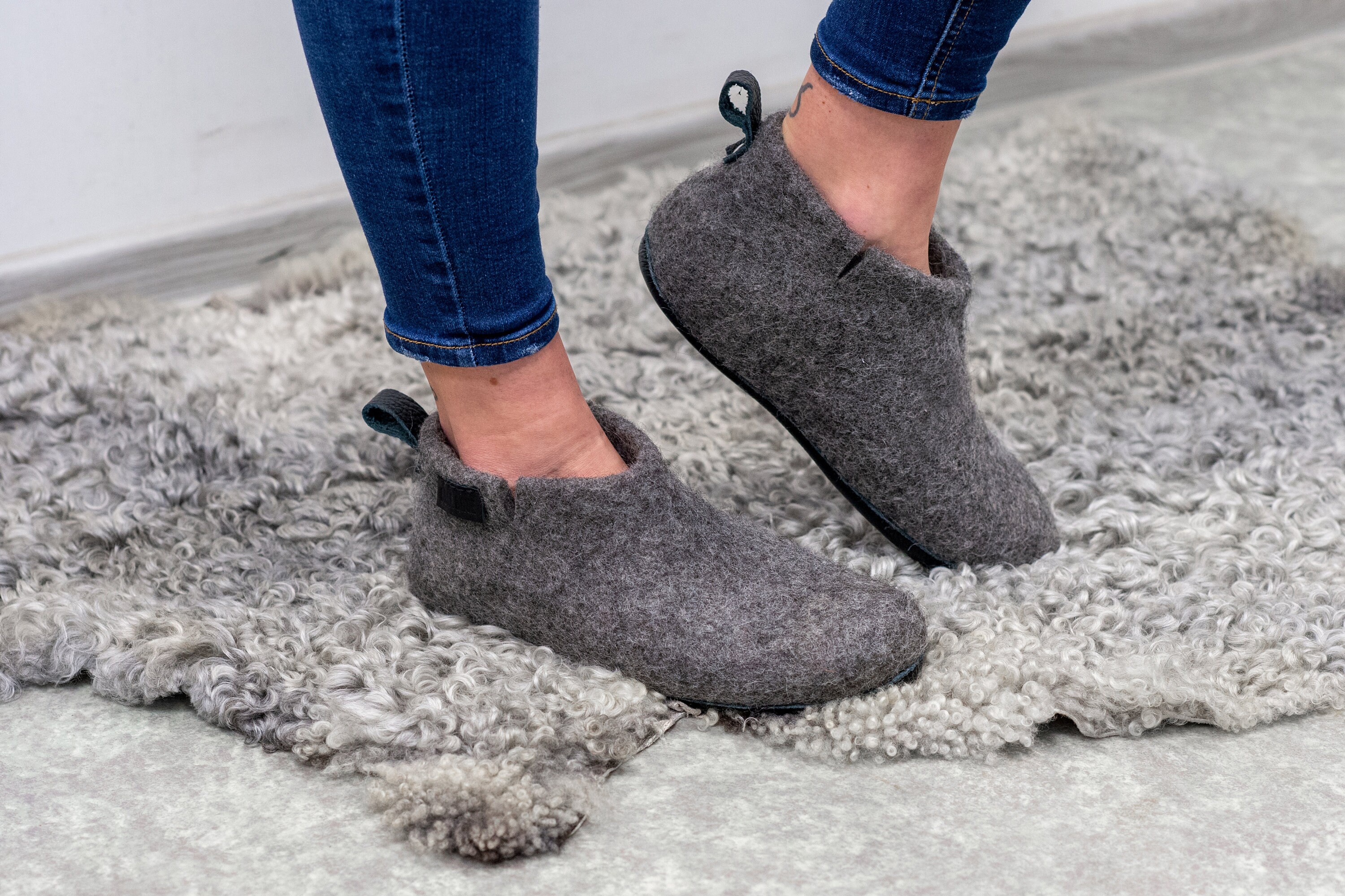 Boiled wool booties Clearance