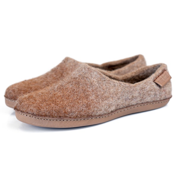 Men's Alpaca Clogs Slippers Natural Wool Comfort Slippers, House Shoes Indoor Outdoor Hygge gift