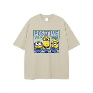 thumbnail image 2 of Minions Stuart Positive Vibes Only T-Shirt - Unisex Adult Tee 2 of 13