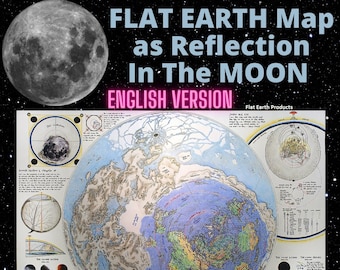 ENGLISH Version Plasma Moon Map Cotton Canvas XXL Poster