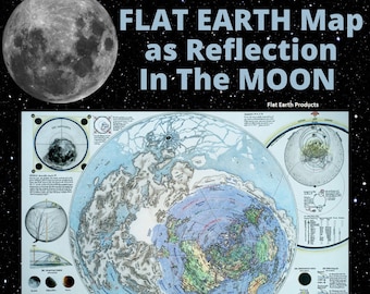 Flat Earth Plasma Moon Map Cotton Canvas Poster More Land Gleason World Planet Realm Wall Art German UN Painting Model Decor Firmament Vibes