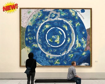 Mercators 1595 北極地域の象徴的な地図 - フラットアースプリント