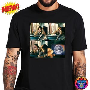 Flat Earth Joker Meme T-shirt Parodie Fake Globe Haha Film Film Clown NASA Lies Grappige Mannen T Zwart Wit HD Casual t-shirt Tee Tops Gift S-4XL
