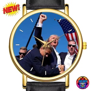 Donald Trump MAGA-horloge staat nog steeds rally schieten quartz horloge 2024 moordpoging herdenkingsmunt 2025 Unisex mannen ZELDZAAM cadeau