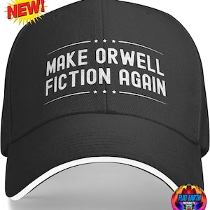 Maak Orwell-fictie opnieuw Rudy Giuliani TRUMP parodie geborduurde hoed MAGA grappige baseballpet George 1984 Big Brother Illuminati NWO Police X