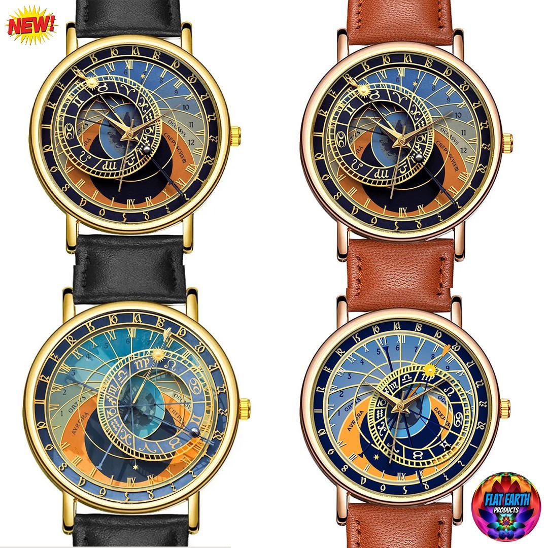 Reloj de la Tierra Plana, Reloj Astronómico de Praga, Reloj de