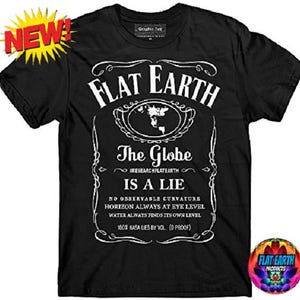 Platte aarde T-shirt model kaart wereldbol leugen uniseks mannen mode zwart T wereld logo firmament planeet rijk NASA leugens gleason tees tops waterpas