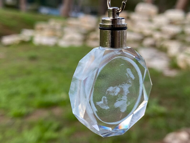 Flat Earth Glow Crystal Keychain Pendant Gift Gleason World Map Keyring ...