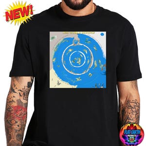 Camiseta extraterrestre más allá de la Antártida, Tierra plana, V3, unisex, para hombre, camiseta azul marino, camisetas del mundo, Meme Realm, anillo de pared de hielo, regalo Terra-Infinita