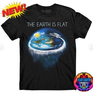 Flat Earth T-Shirt Karte Modell Firmament Dome Sheol Unisex Hot Fashion Schwarz Weiß New World Planet Tshirt Firmament Dome NASA liegt Gleason HD