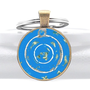 Welt jenseits der Eiswand Schlüsselanhänger V3.0 Flache Erde Anhänger Schlüsselanhänger Anhänger Silber Gold Schwarz Antarktis Karte Weitere Extra Territories Schmuck Geschenk