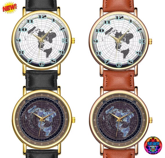 Reloj de pulsera Alexander Gleason's New Standard Mapa del mundo