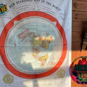 XXL-formaat vlag Nieuwe standaard wereldkaart Gleason's 1892 Flat Earth Hoogwaardige 190 x 280 cm All Weather Flying 4 doorvoergaten Realm Terra