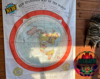 XXL Size Flag New Standard Map of the World Gleason&#39;s 1892 Flat Earth High-quality 190x280cm All Weather Flying 4 Grommet Holes Realm Terra