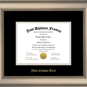 Silver Custom Diploma Frame