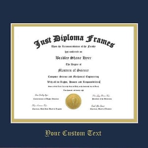 Tapete de diploma personalizado de la Marina
