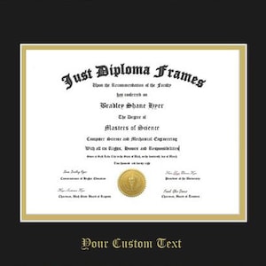Tapete para diploma personalizado en color negro