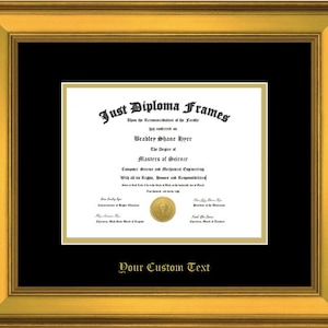 Gold Custom Diploma Frame