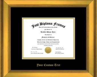 Gold Custom Diploma Frame