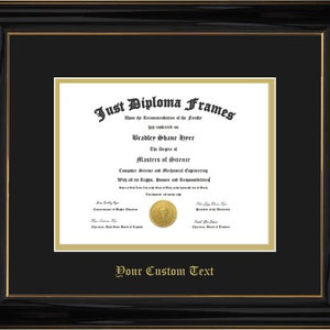 Black Custom Diploma Frame