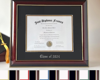 Laser Etched Glass Diploma Frame