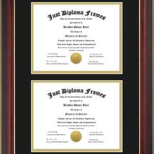 Custom Double Diploma Frame