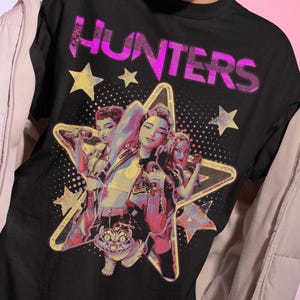 Kpop Demon Vintage tee  Hunter Character Shirt, Huntrix Demon Hunters Shirt, ESN 2542-2551 Demon Hunter Merch, Gift For Kpop Fan, Kpop Tee