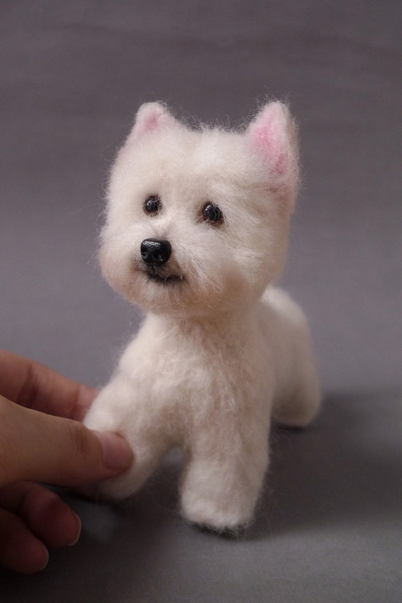 Items similar to Love the Furkids of Westie Dog needle felted, 6 inch