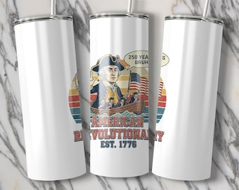 Divertida lámina de la Guerra de Independencia estadounidense, arte vintage de George Washington (descarga digital)